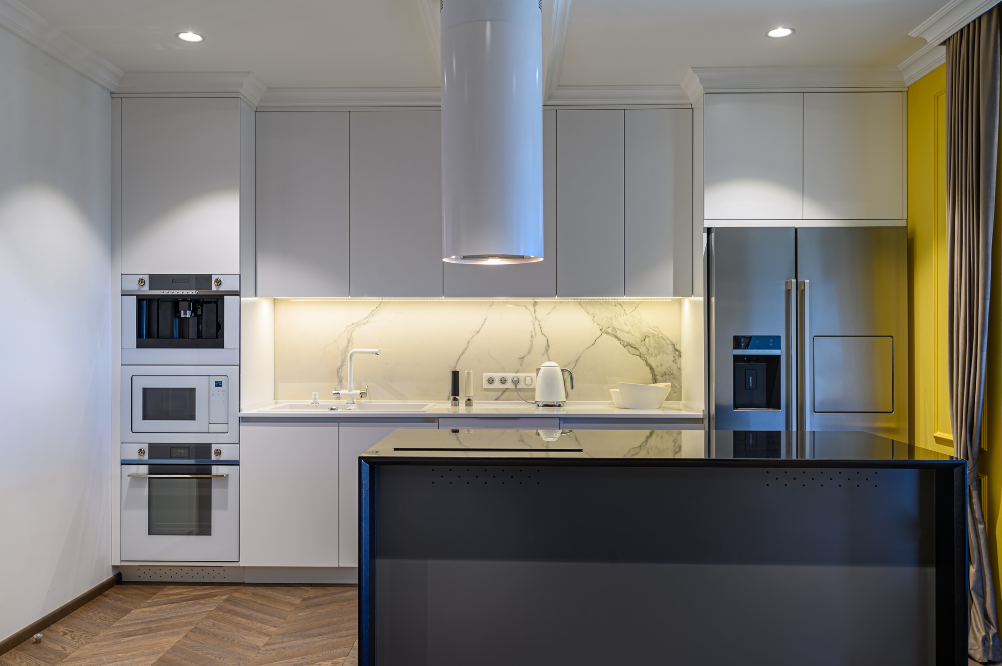 Luxury kitchen Interior with minimalism design