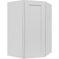 Gray Shaker Wall Diagonal Corner Cabinet 24’X30’X12’ 