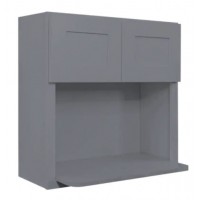 Gray Shaker Wall Microwave Cabinet 27'X36'