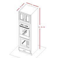Antique White Oven Cabinet 31'X84'