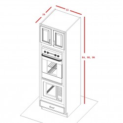 Antique White Oven Cabinet 31 X90 Antique White:AOC3190 ECS Cabinetry