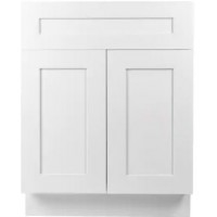 White Shaker Base Cabinet Single Drawer with Double Doors 27'X34.5'