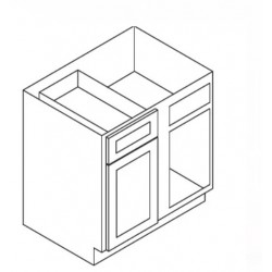 White Shaker Base Blind Cabinet 42 X34.5 White Shaker:WSBBC42 ECS Cabinetry