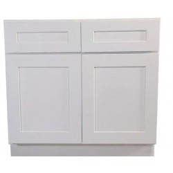 White Shaker Base Cabinet Single Drawer 36 X34.5 White Shaker:WSB36 ECS Cabinetry