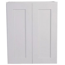 White Shaker 12 Inch Depth Wall Cabinets With 2 Doors 24'X42'