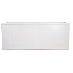 White Shaker Wall Cabinet 27’ W X 12’ H X 12’ D White Shaker:WSW2712 ECS Cabinetry