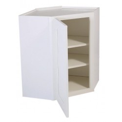 White Shaker Wall Diagonal Cabinet 24’ W X 12’ H X 12’ D White Shaker:WSWDC2412 ECS Cabinetry