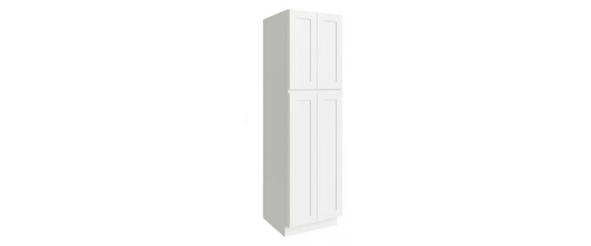 White Shaker Four Doors Wall Pantry 30'X84'