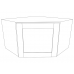 Gray Shaker Wall Diagonal Cabinet 24‘W X 12’ H X 12’ D Gray Shaker:GWDC2412 ECS Cabinetry