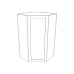 Gray Shaker Wall Diagonal Corner Cabinet 24’X42’X12’ Gray Shaker:GWDC2442 ECS Cabinetry