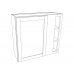 White Shaker Single Door Wall Blind Cabinet 27 X30 White Shaker:WSWBC2730 ECS Cabinetry