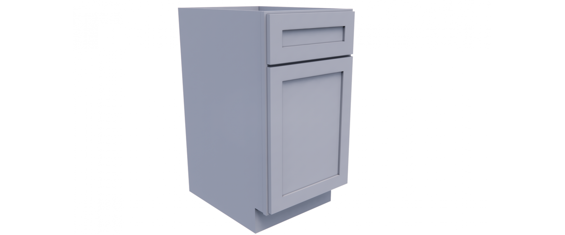 Gray Shaker Single Door Base Cabinet 21'X34.5'