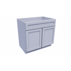 Gray Shaker Single Door Base Cabinet 27'X34.5'