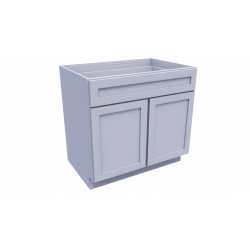 Gray Shaker Single Door Base Cabinet 27 X34.5 Gray Shaker:GB27 ECS Cabinetry