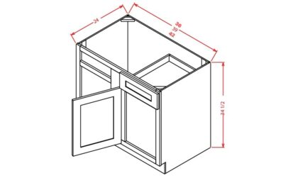 39 inch Antique White Base Cabinets