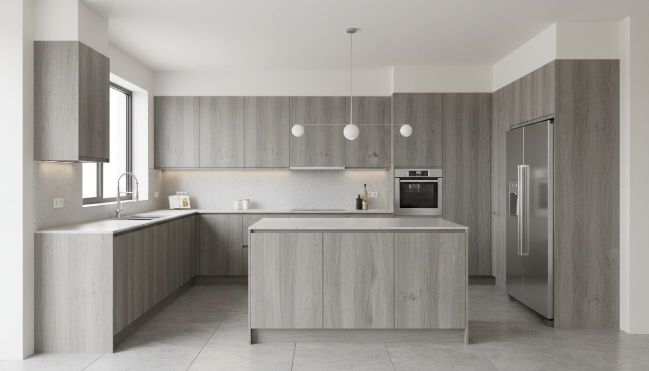 Onyx Elm Panel Kitchen Cabinets