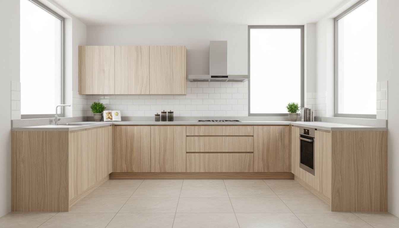 Vanilla Oak Panel Kitchen Cabinets