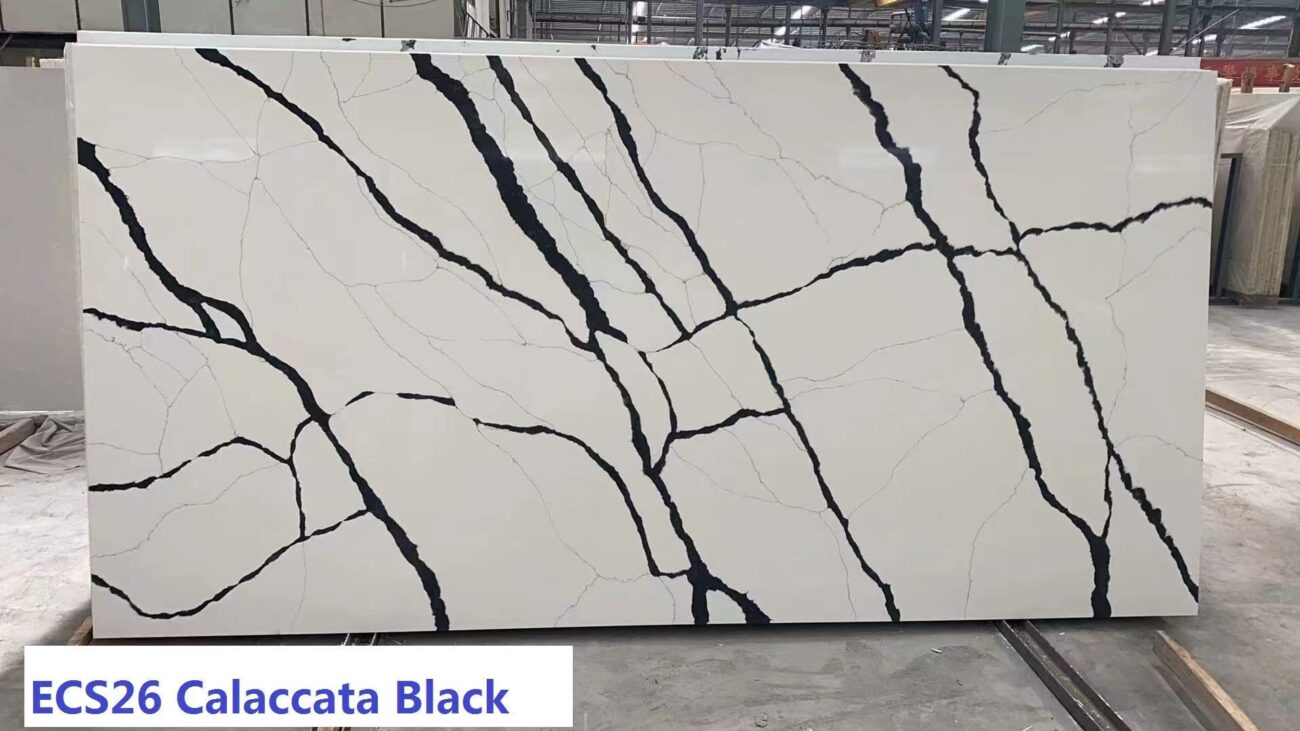 ECS26 Calacatta Black quartz countertop