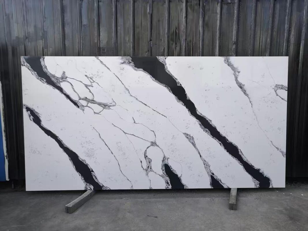 ECS73 Cloudy Black quartz countertop